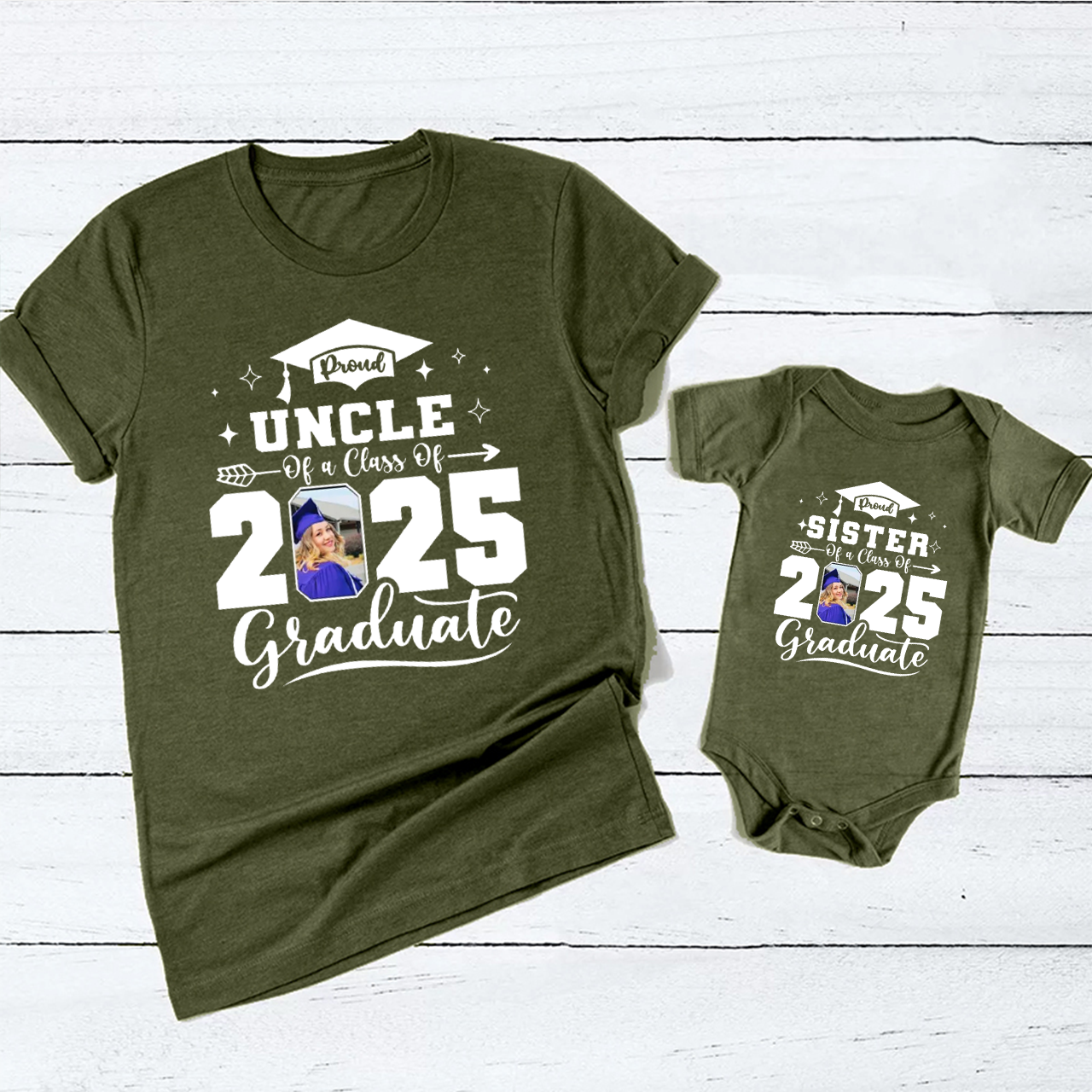 Personalized Photo For Family 2025 Graduation Shirt