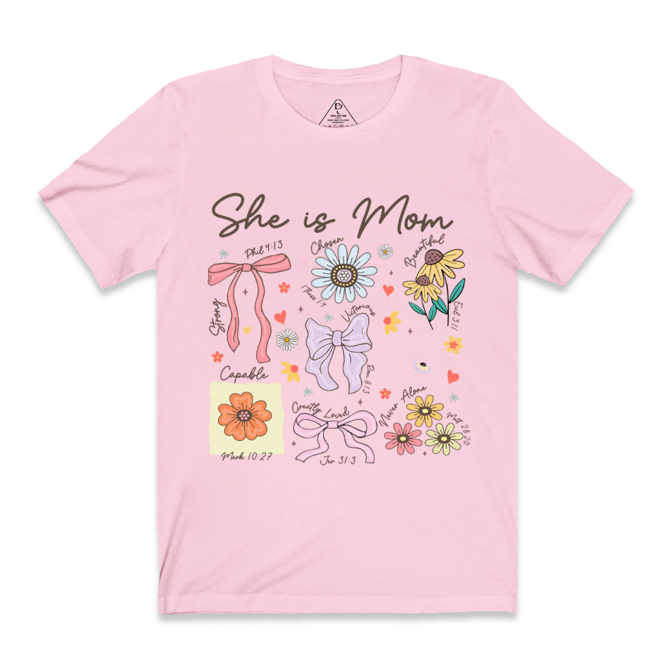 She is Mom Boho Floral T-Shirts