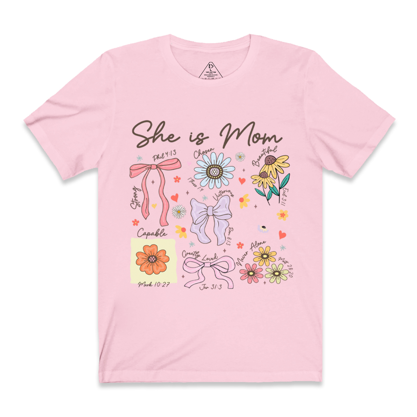 She is Mom Boho Floral T-Shirts