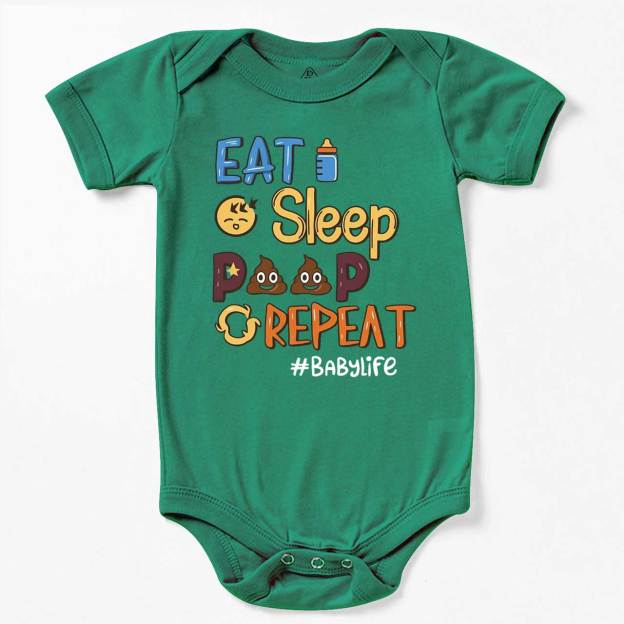 Eat Sleep Poop Repeat Bodysuit Beepumpkin 7