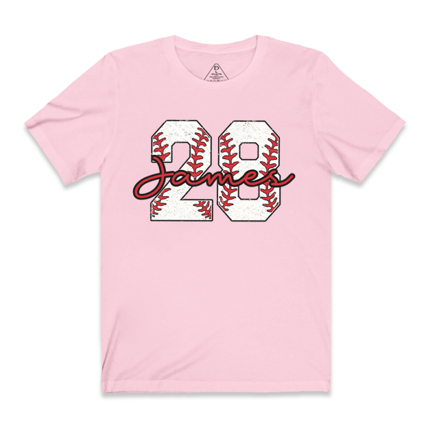 Personalized Baseball Number Mama T-Shirts