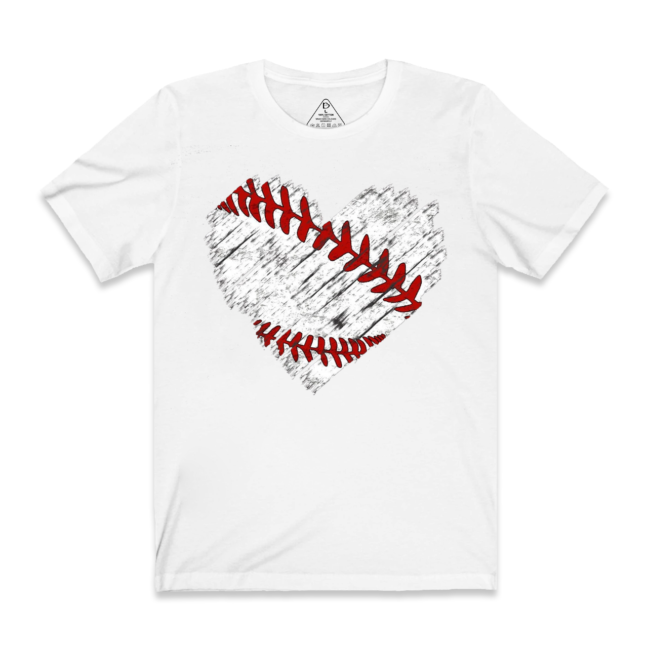 Baseball Distress Heart Mama T-Shirts
