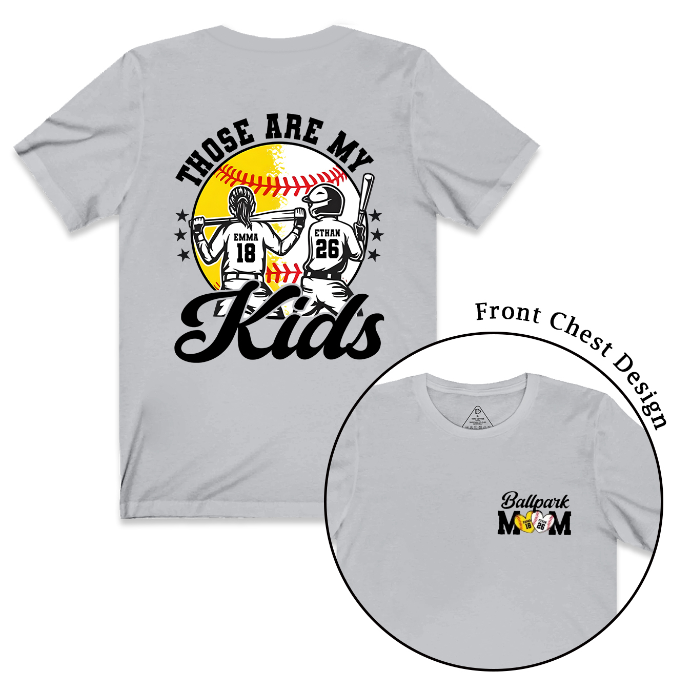 Those Are My Kids Baseball Mama T-Shirts