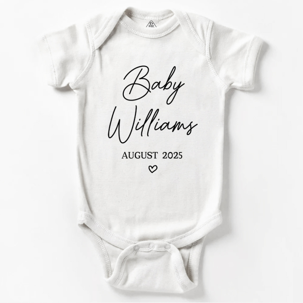 Customized Baby Name and Date of birth Bodysuit For Baby