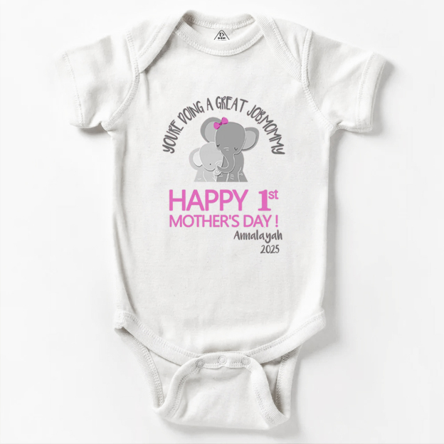 Happy 1st Mother's Day Bodysuit For Baby 