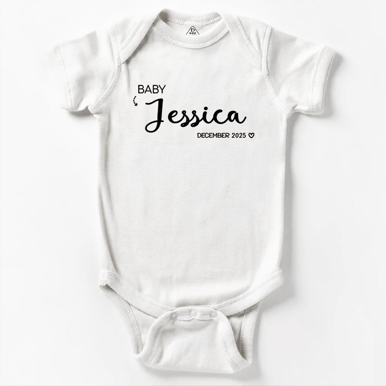 Baby Name & Birthday Personalization Bodysuit For Baby 