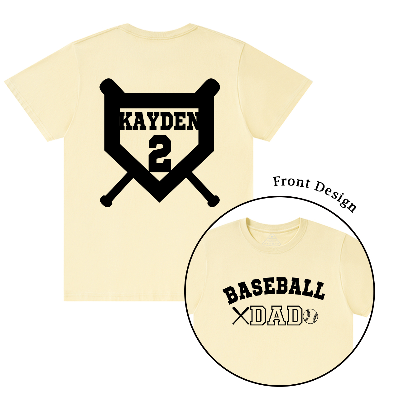 Personalized Baseball Dad Sport T-Shirt