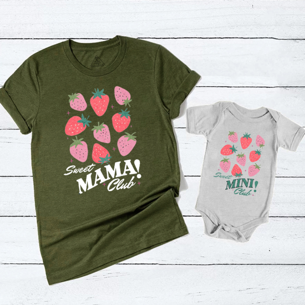 Strawberry Sweet Club Mom&Me Matching Tees