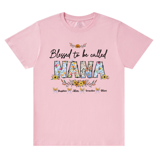 Personalized Blessed To Be Called Nana T-Shirts