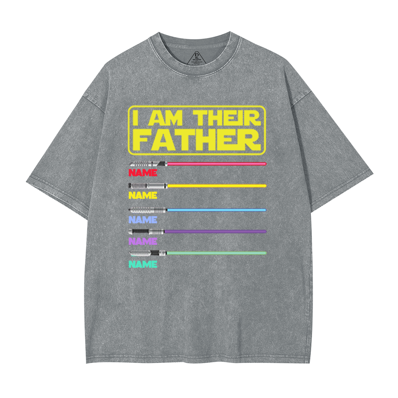 Personalized I Am Their Father Washed T-Shirts