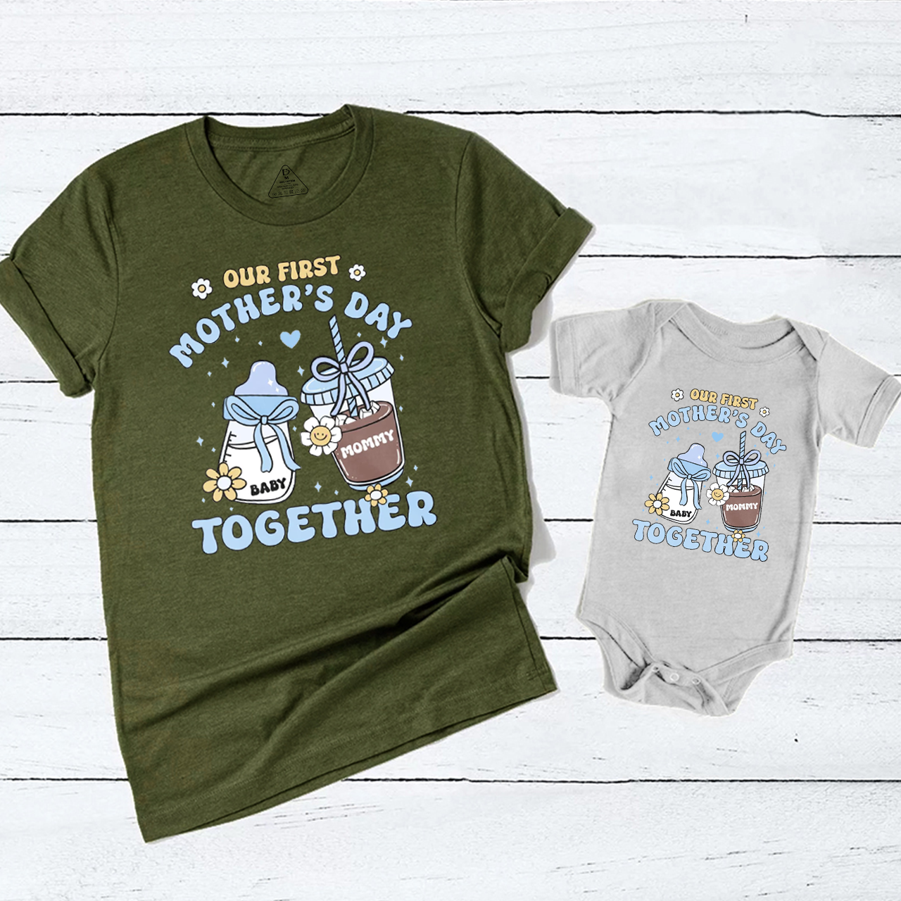 Personalized Our First Mothers Day Together Mom&Me Matching Tees
