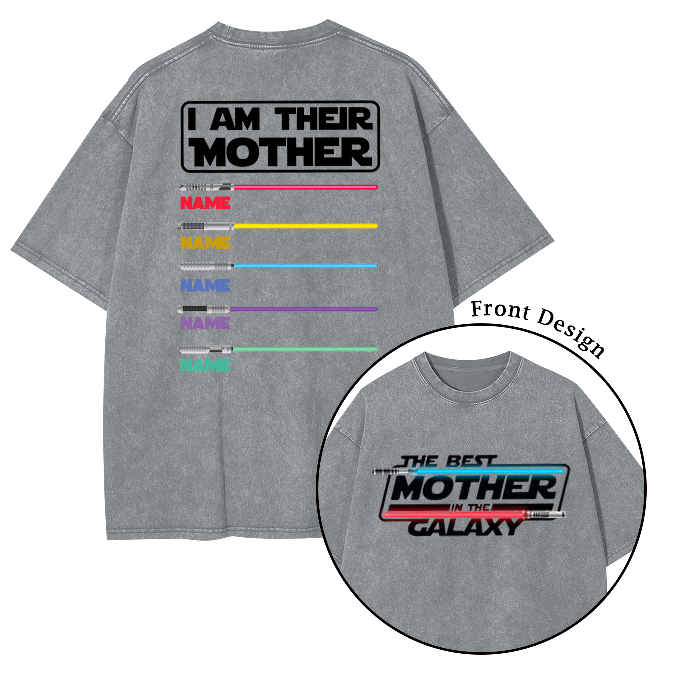 Personalized I Am Their Mother SW Washed T-Shirts