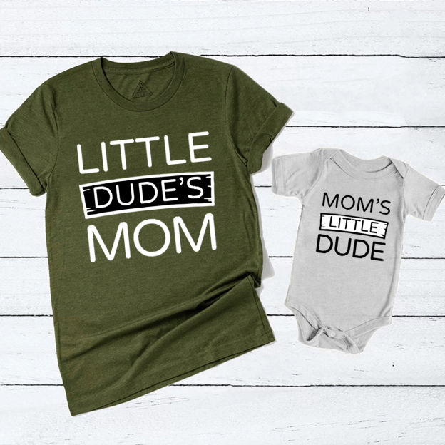 Mom's Little Dude Mom&Me Matching Tees