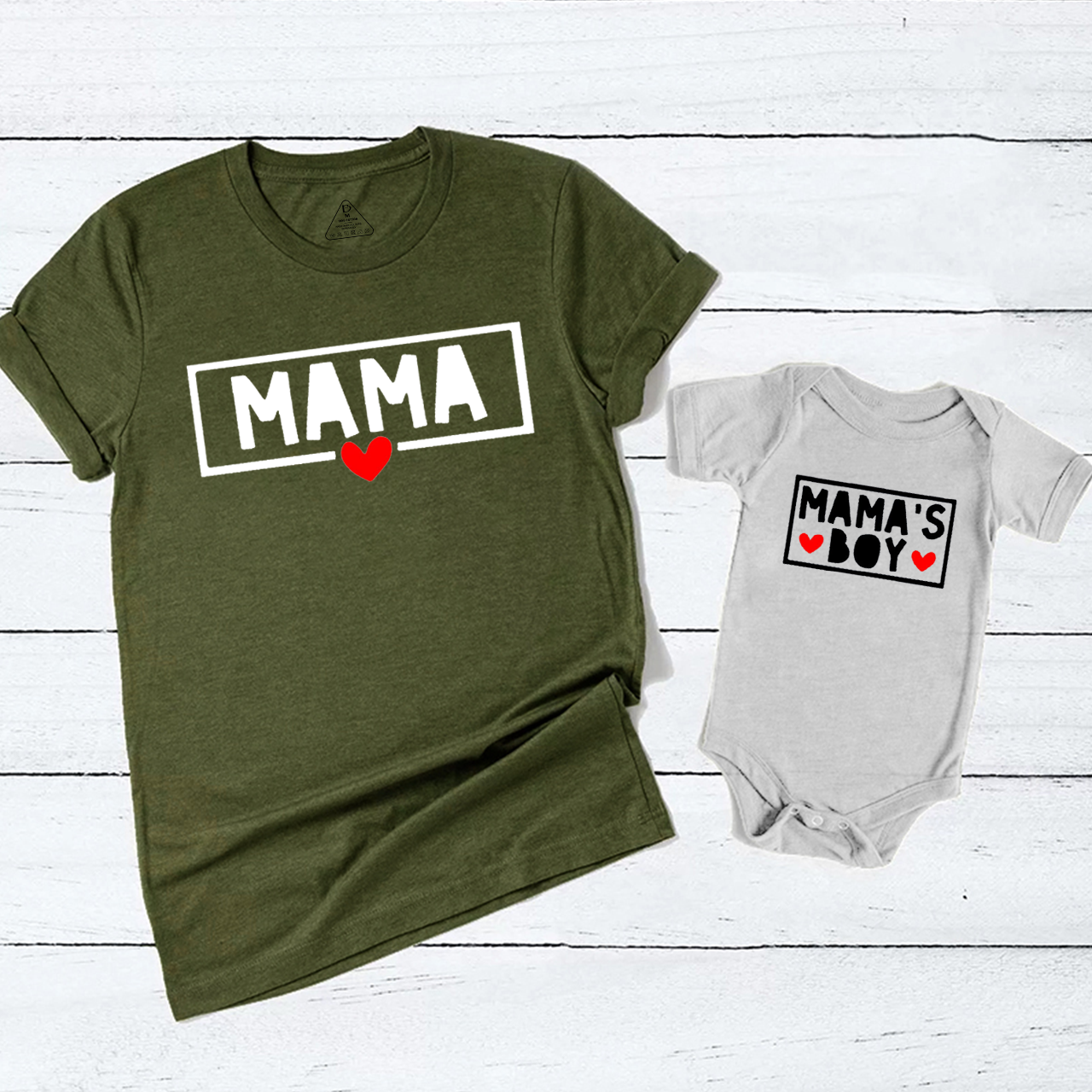 Mama and Mamas Boy Matching Tees