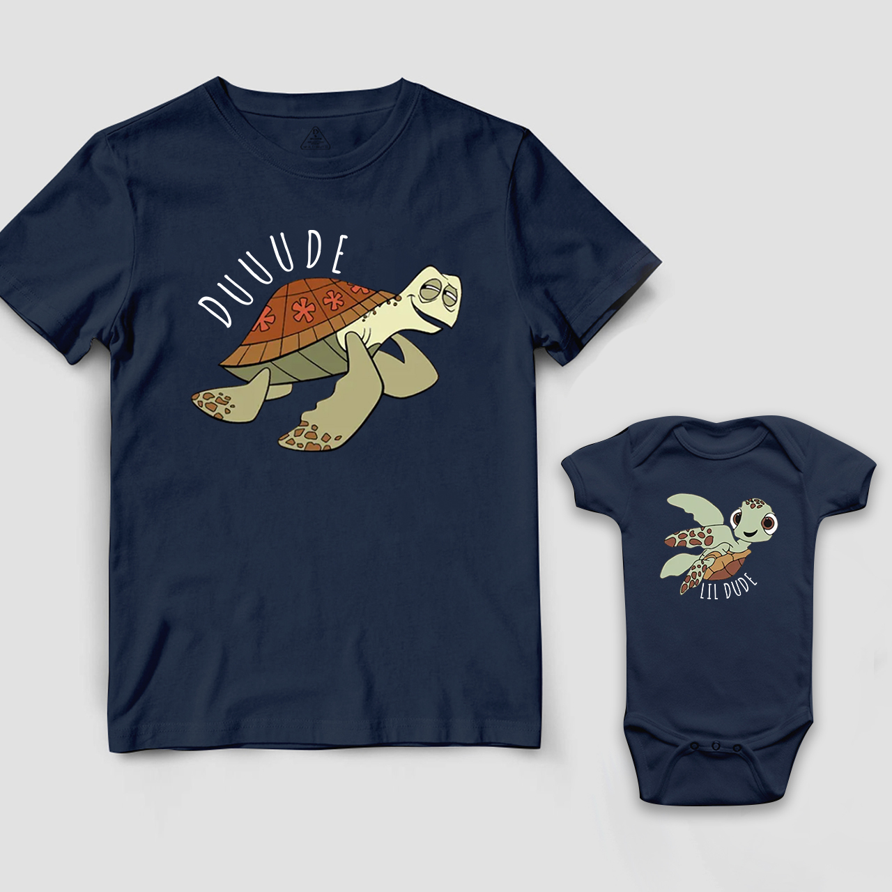 Sea Turtle Duuude Dad & Me Matching T-Shirts