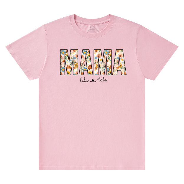 Personalized Mama Floral T-Shirts