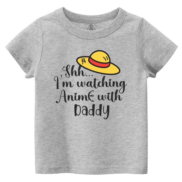 I’m Watching Anime With Daddy Toddler&Kid's Tees Beepumpkin