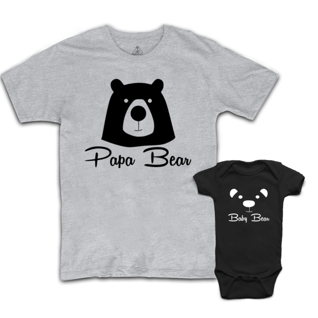 Papa Bear Baby Bear Dad&Me Matching Shirts
