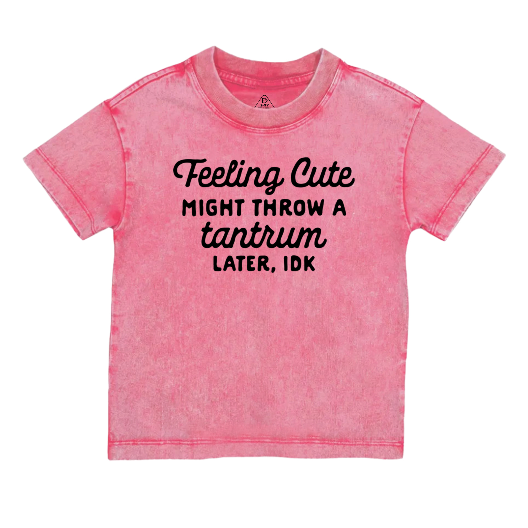 Feeling Cute Might Throw a Tantrum Later, idk Toddler&Kids Washed Tees      