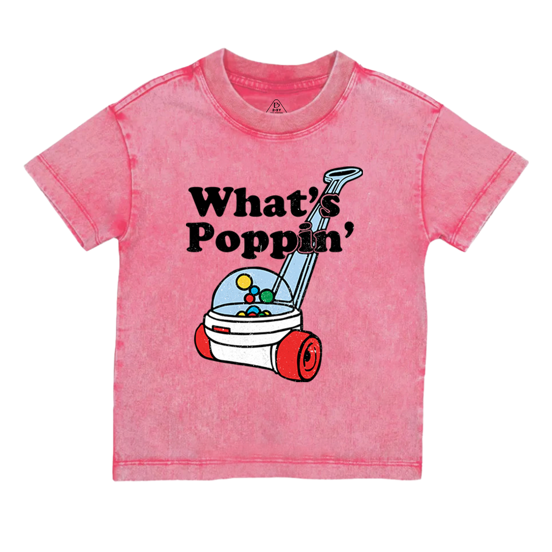 What's Poppin' Toddler&Kids Washed Tees
