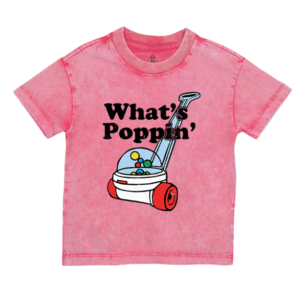 What's Poppin' Toddler&Kids Washed Tees