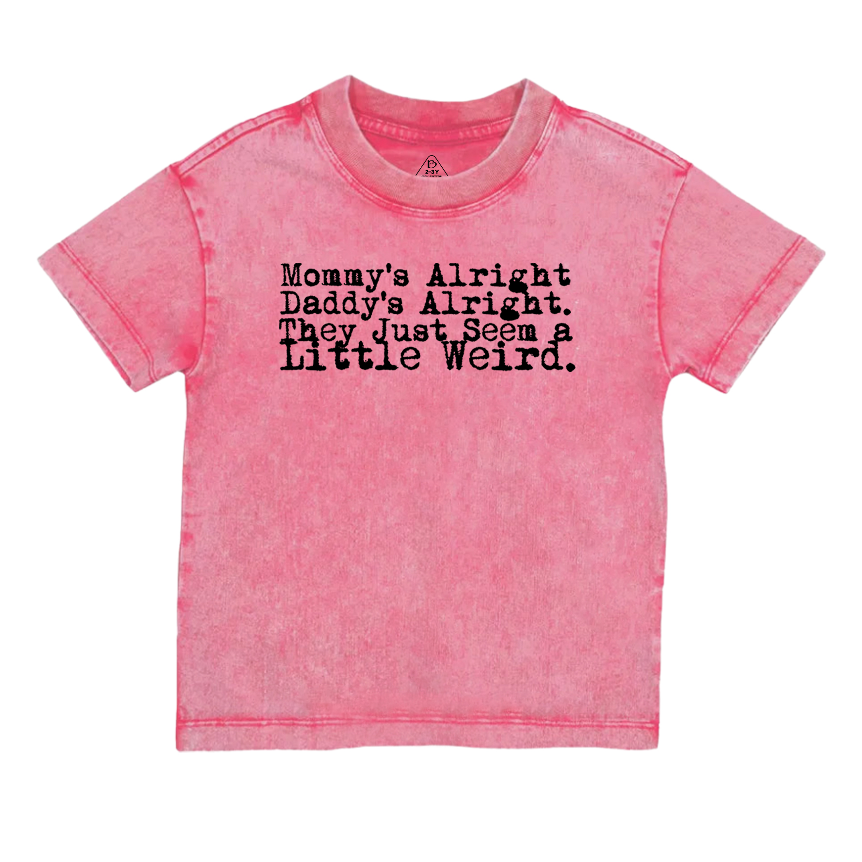 Rock n Roll Mommy Daddy Toddler&Kids Washed Tees
