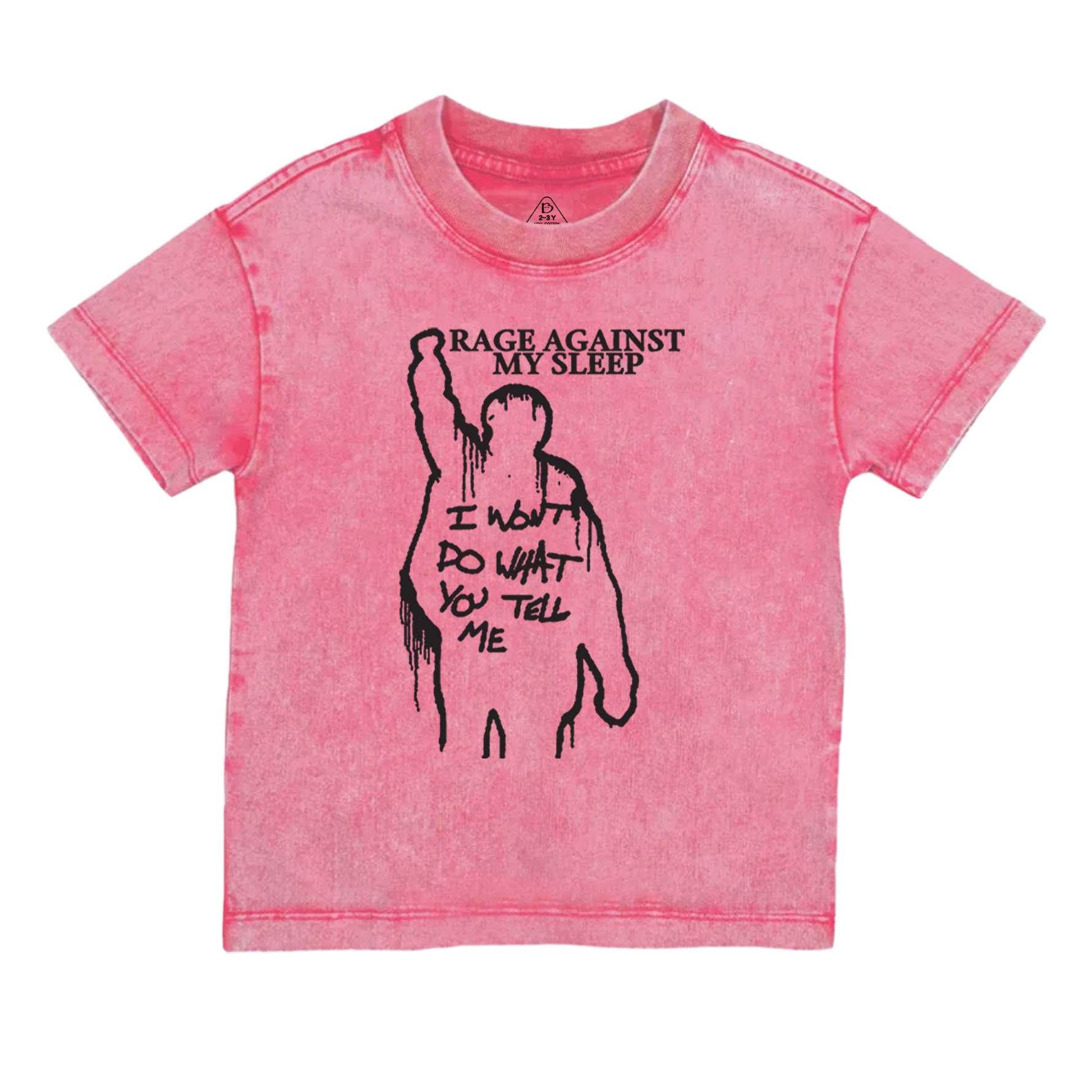 Rage Against My Sleep Toddler&Kids Washed Tees          