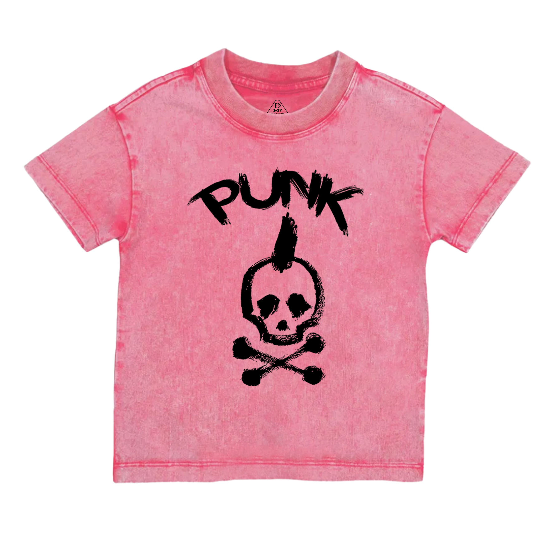Punk Skull Toddler&Kids Washed Tees          