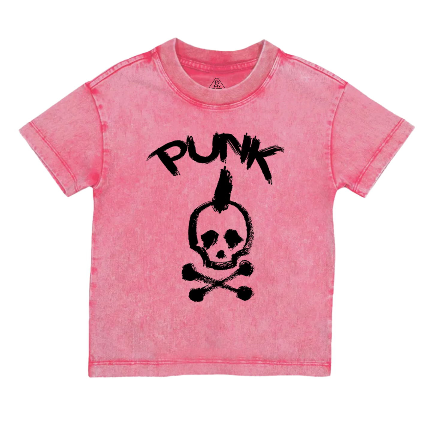 Punk Skull Toddler&Kids Washed Tees          