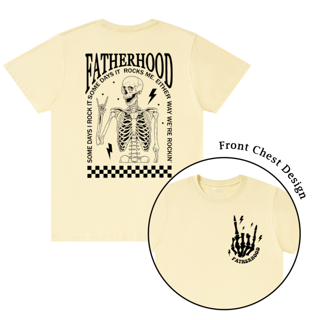 Funny Skeleton Fatherhood Dad T-shirt