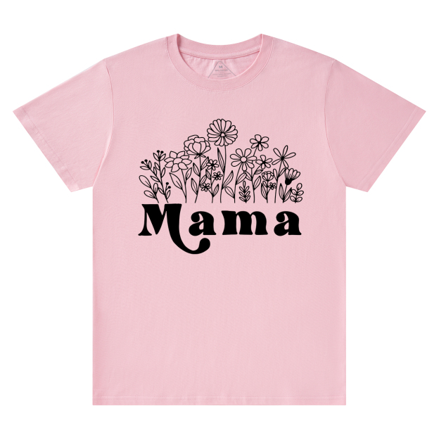 Mama Wildflowers Retro Gift Shirts