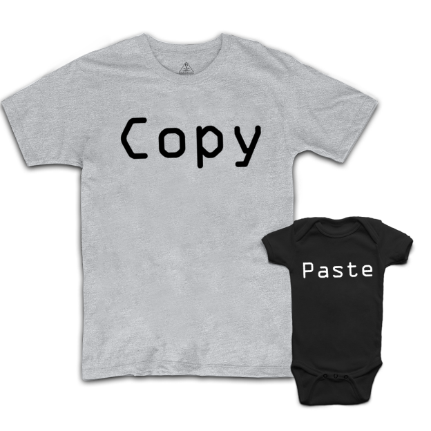 Personalized Ctrl C And Ctrl V Dad&Me Matching Shirts
