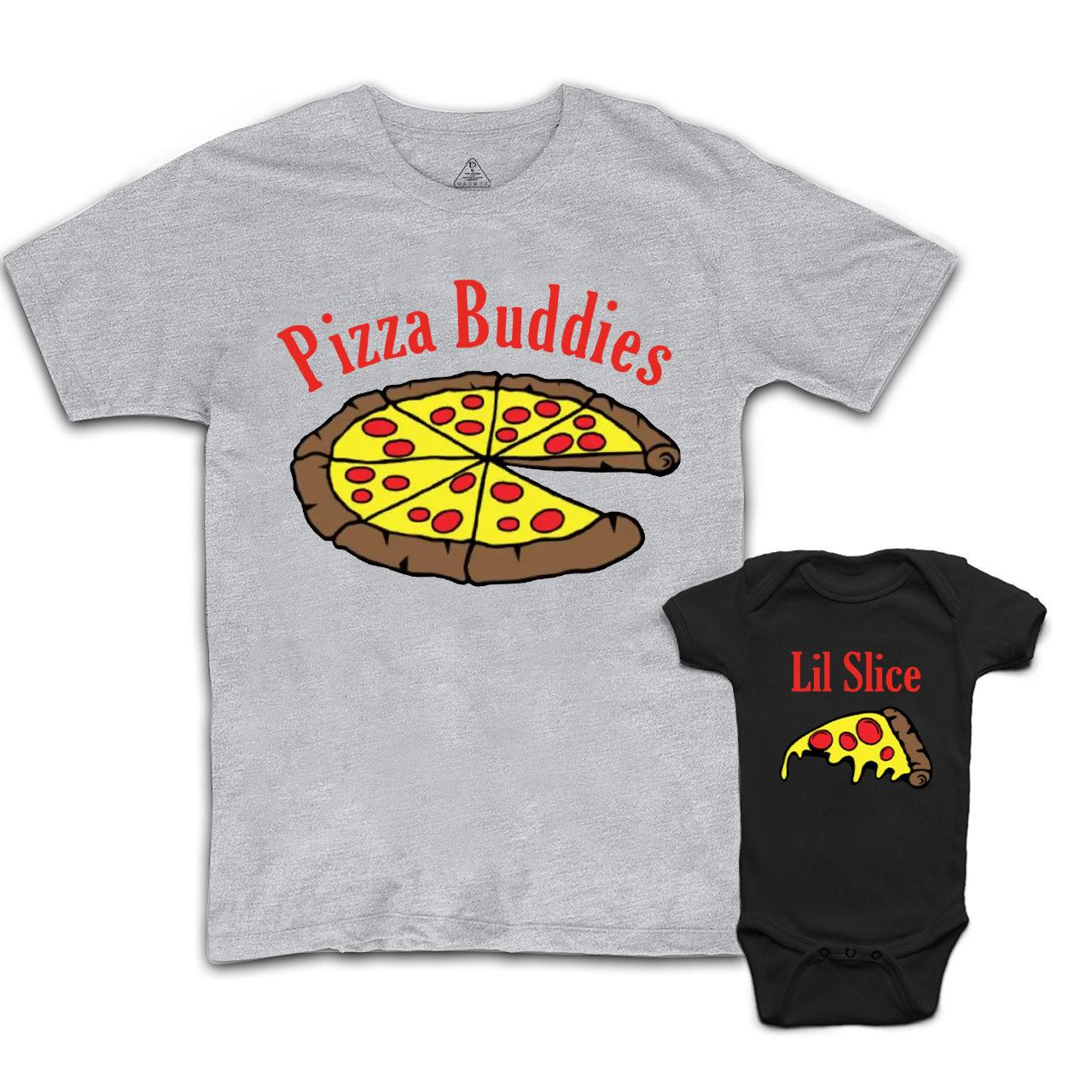 Personalized Pizza Buddies Lil Slice Dad&Me Matching Shirts