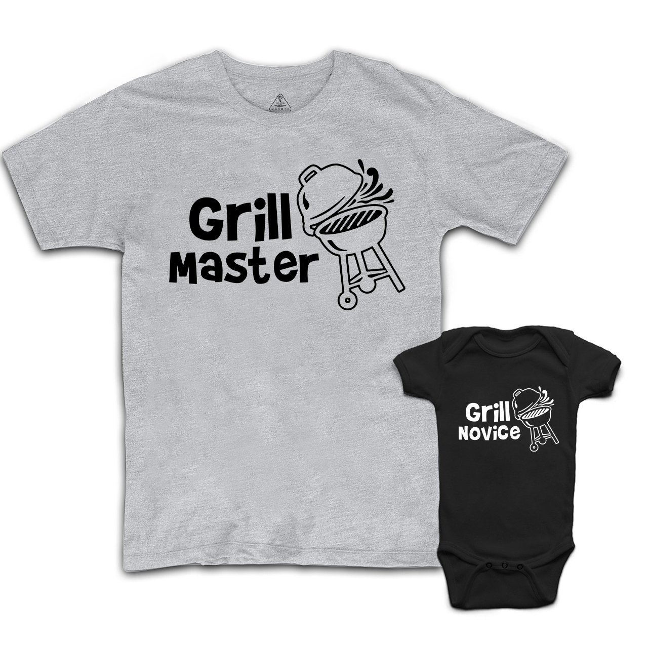 Grill Master Grill Novice Dad and me Matching Gift Shirt