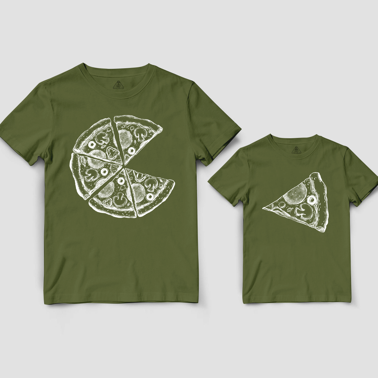 Pizza And Pizza Slice Dad&Me Matching T-Shirts
