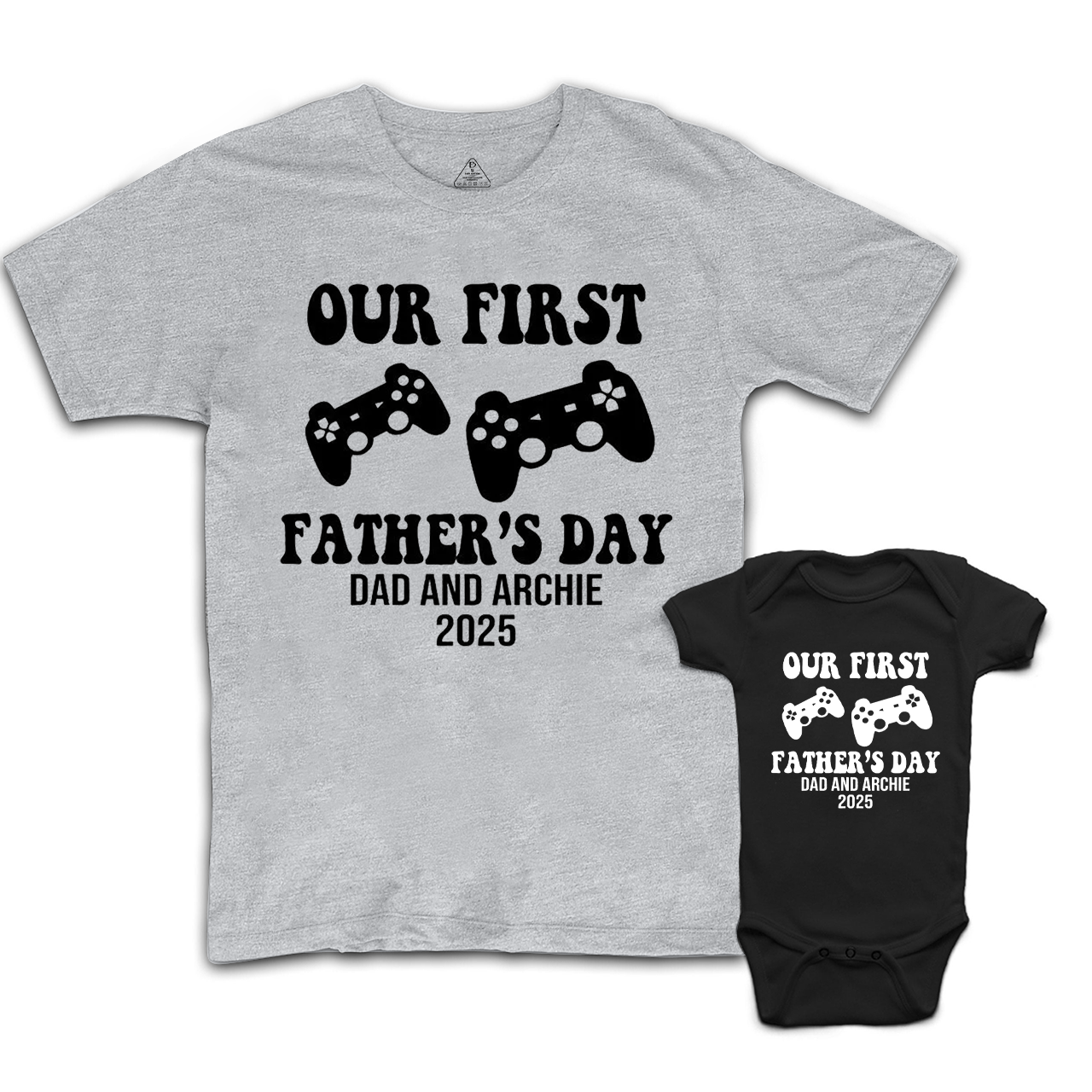Personalized Our First Father's Day Dad&Me Matching T-Shirts