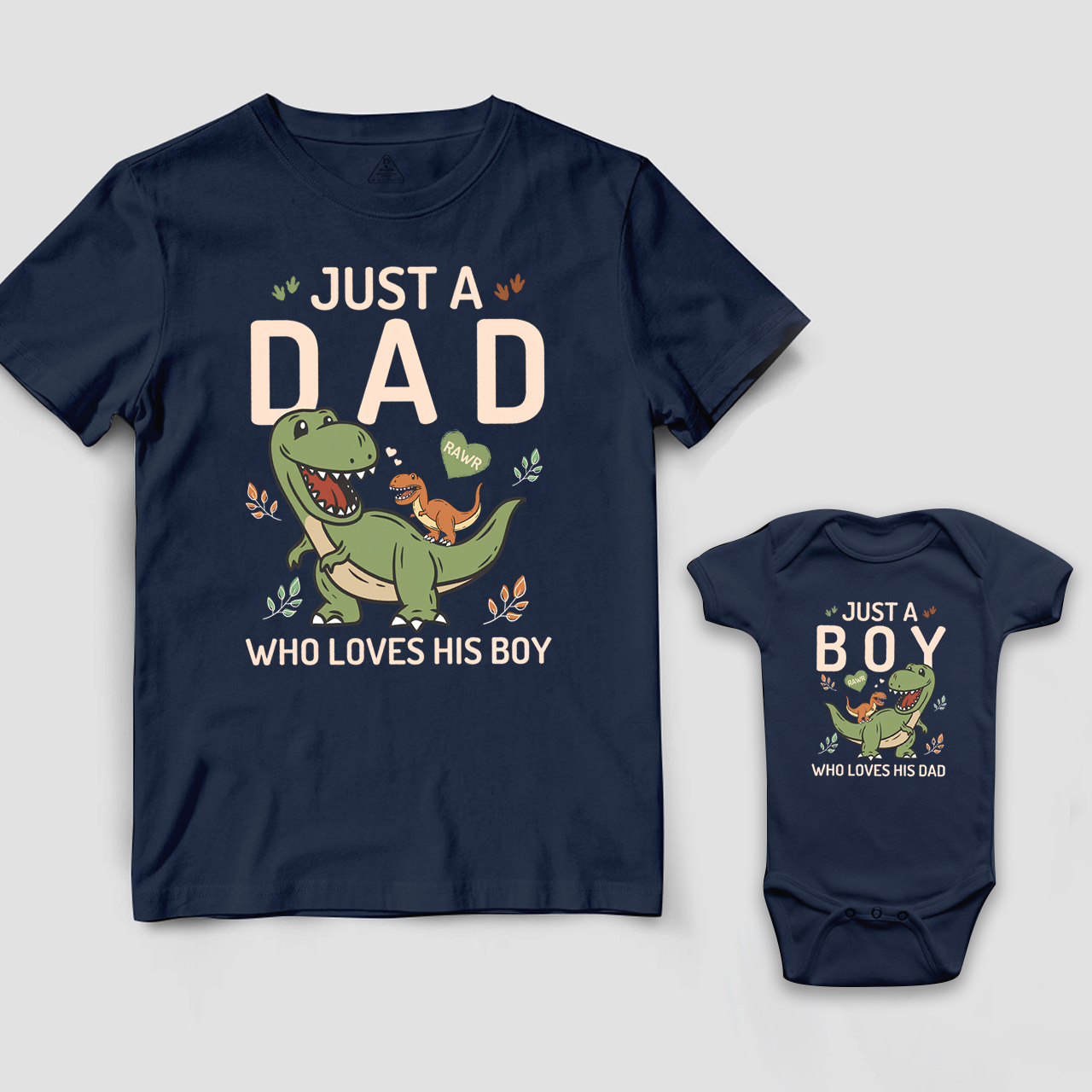 Personalized Who Loves His Boy Dad&Me Matching Shirts