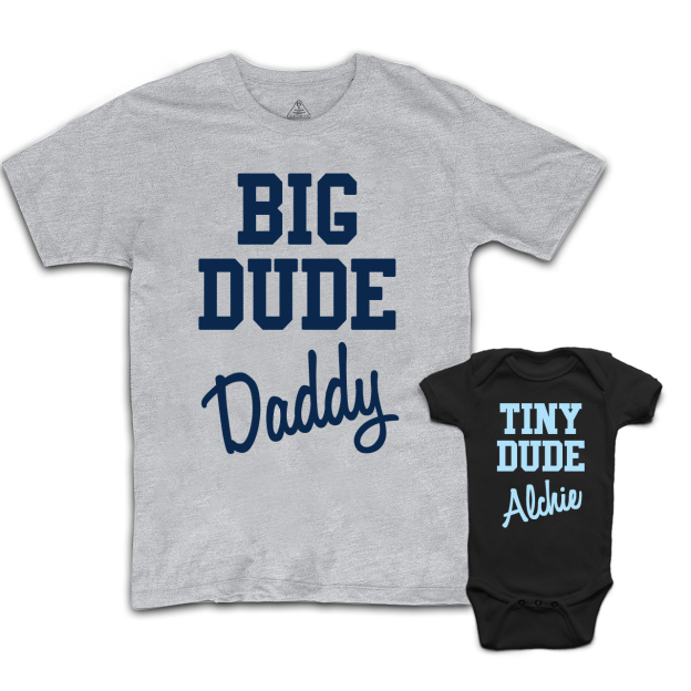 Personalized Dad And Child Dude Matching Shirts