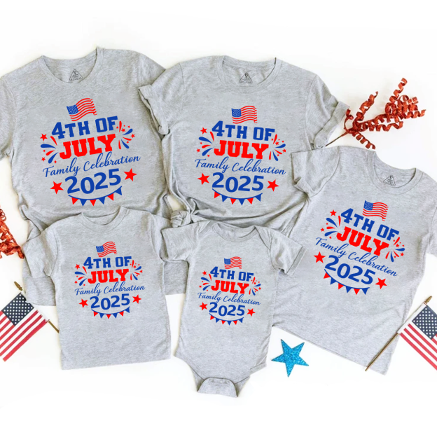 4th Of July 2025 Independence Day Family Matching Shirts