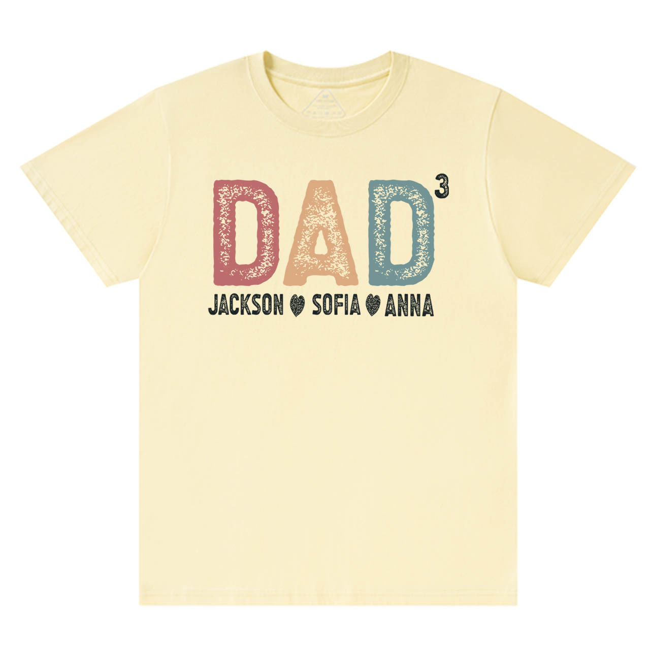 Personalized Dad Of Three T-shirt