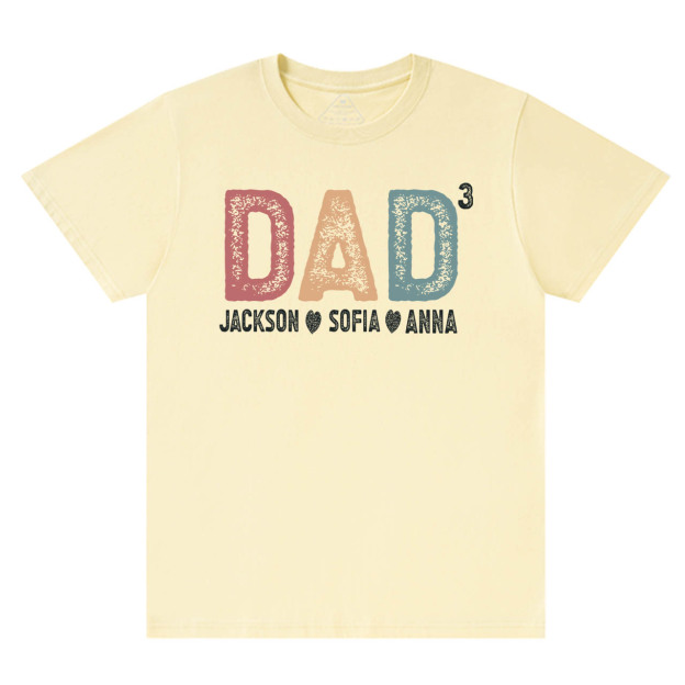 Personalized Dad Of Three T-shirt