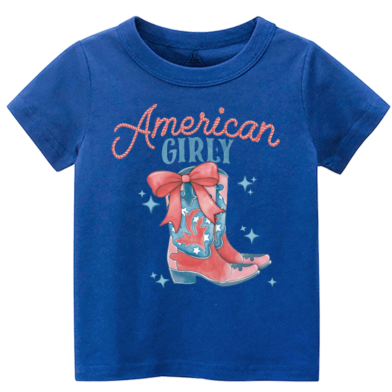 July 4th American Girly Cowgirl Toddler&Kid's Tees Beepumpkin 