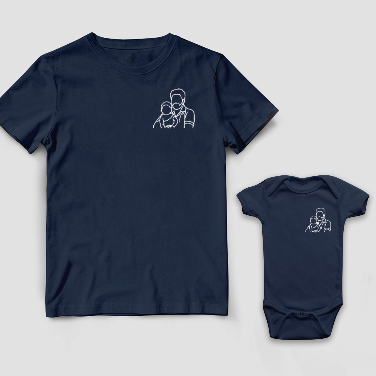 Custom Pocket Portrait from Photo Shirts For Dad And Me