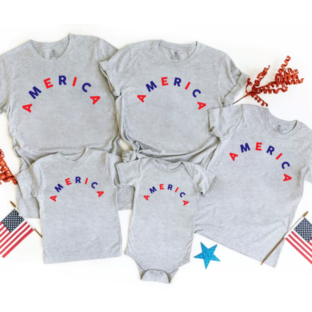 America (Arched) Family Matching Shirts