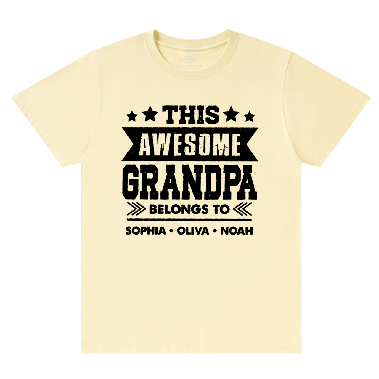 Personalized Grandpa With Kids Names T-shirt