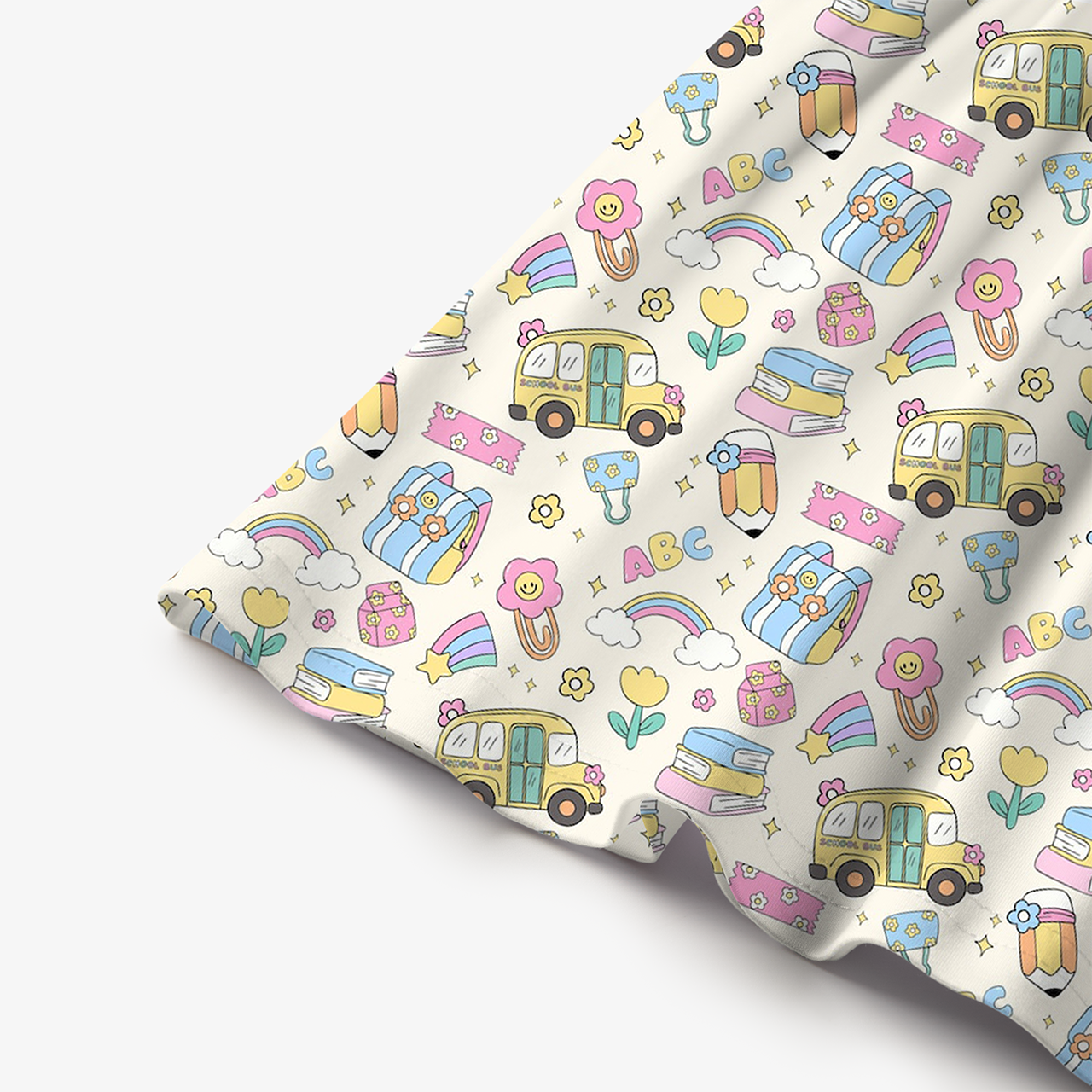 Rainbow School Bus All Over Print Kids Dress