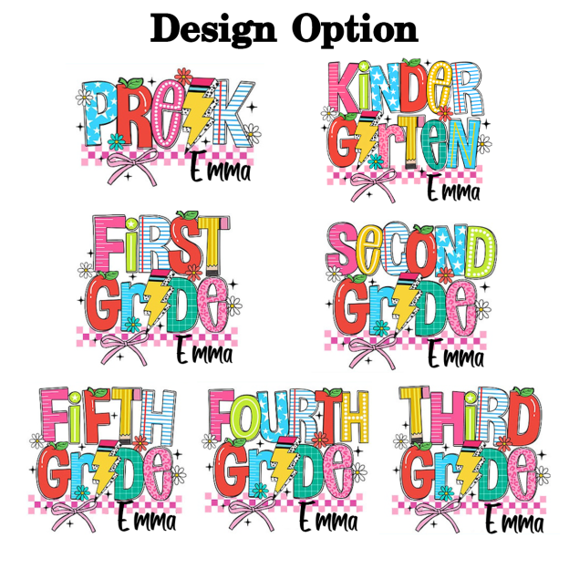 Personalized Retro Coquette Back To School Bundle Toddler&Kid's Tees Beepumpkin 