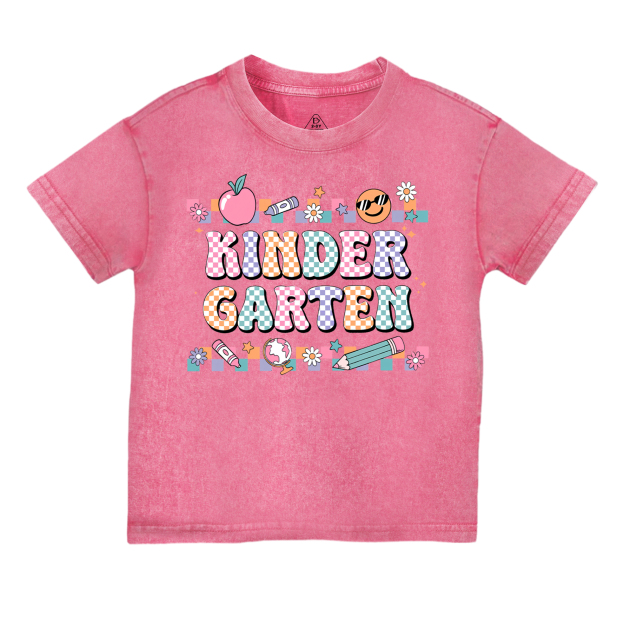 Personalized Lattice Grade Toddler&Kids Washed Tees