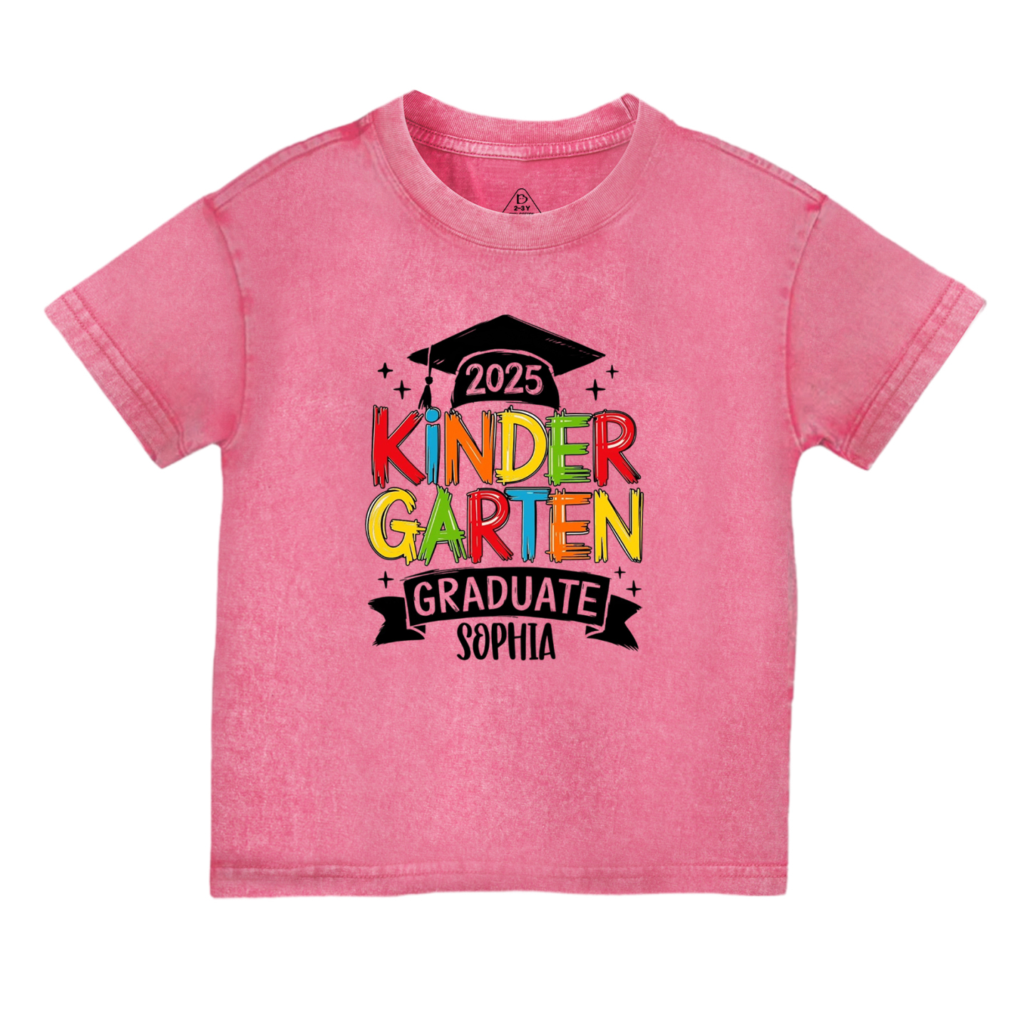 Personalized Kindergarten Graduation Toddler&Kids Washed Tees