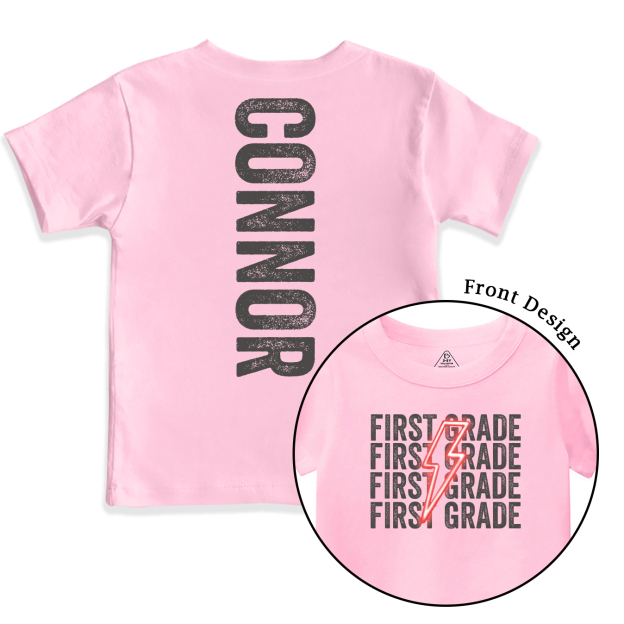 Personalized Lightning Kid Name Toddler&Kid's Tees Beepumpkin